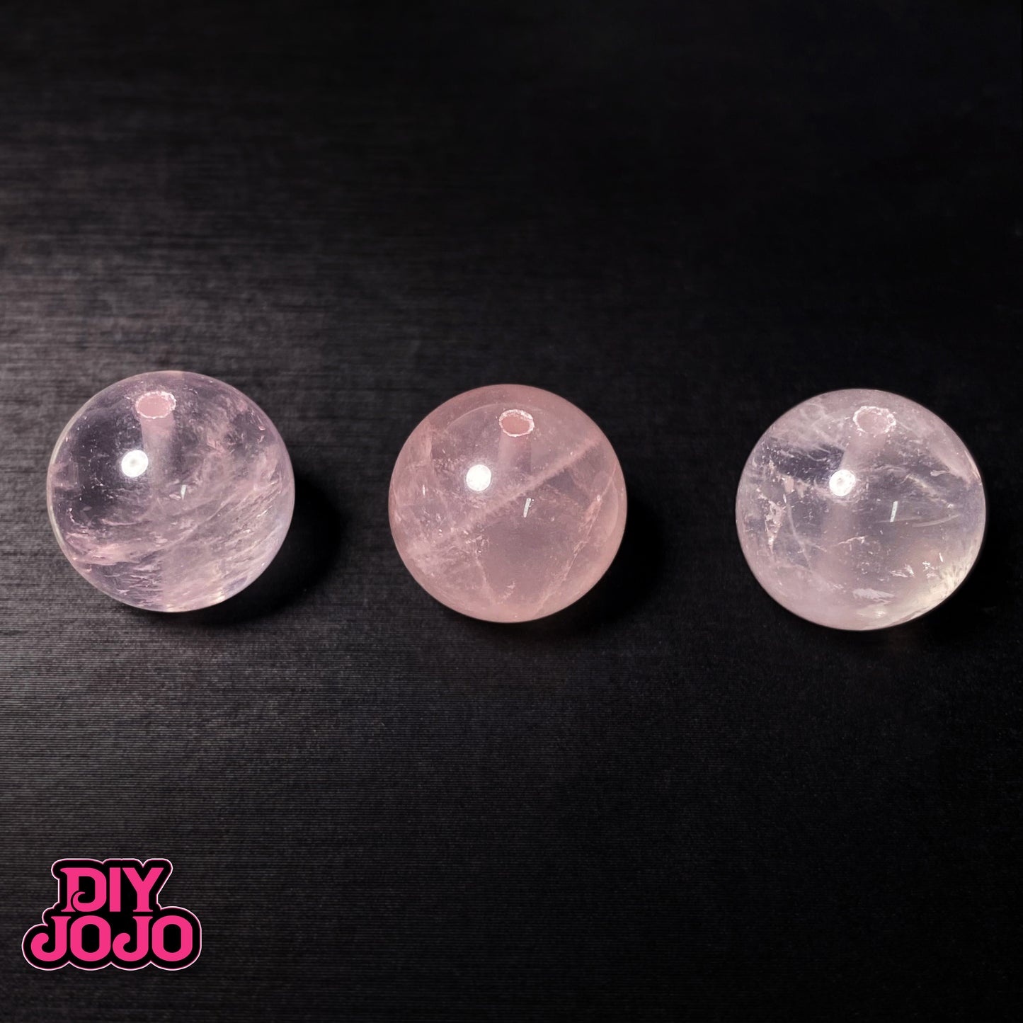 【C1939】恋の風(ローズクォーツ)- DIY JOJO厳選 高品質天然クリスタル(14.5mm)