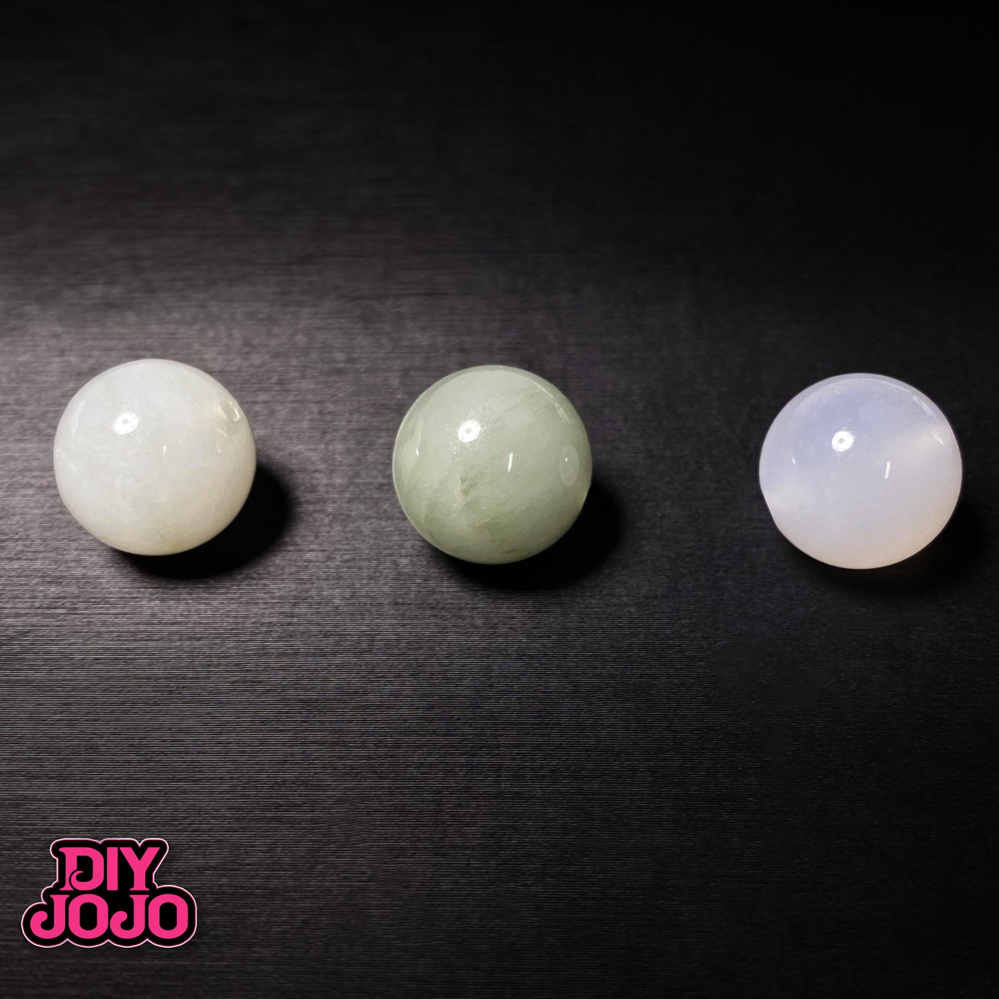 【C2094】湘南乃風(アイスジェイド&白瑪瑙)- DIY JOJO厳選 天然石シリーズ(12-12.5mm)&保色金属