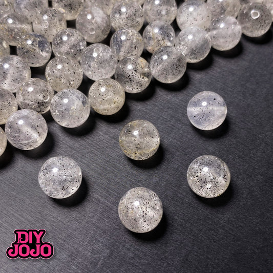 【C2041】ブラックストロベリー(ブラックストロベリークォーツ) - DIY JOJO厳選　高品質天然クリスタル（8mm）& 保色金属
