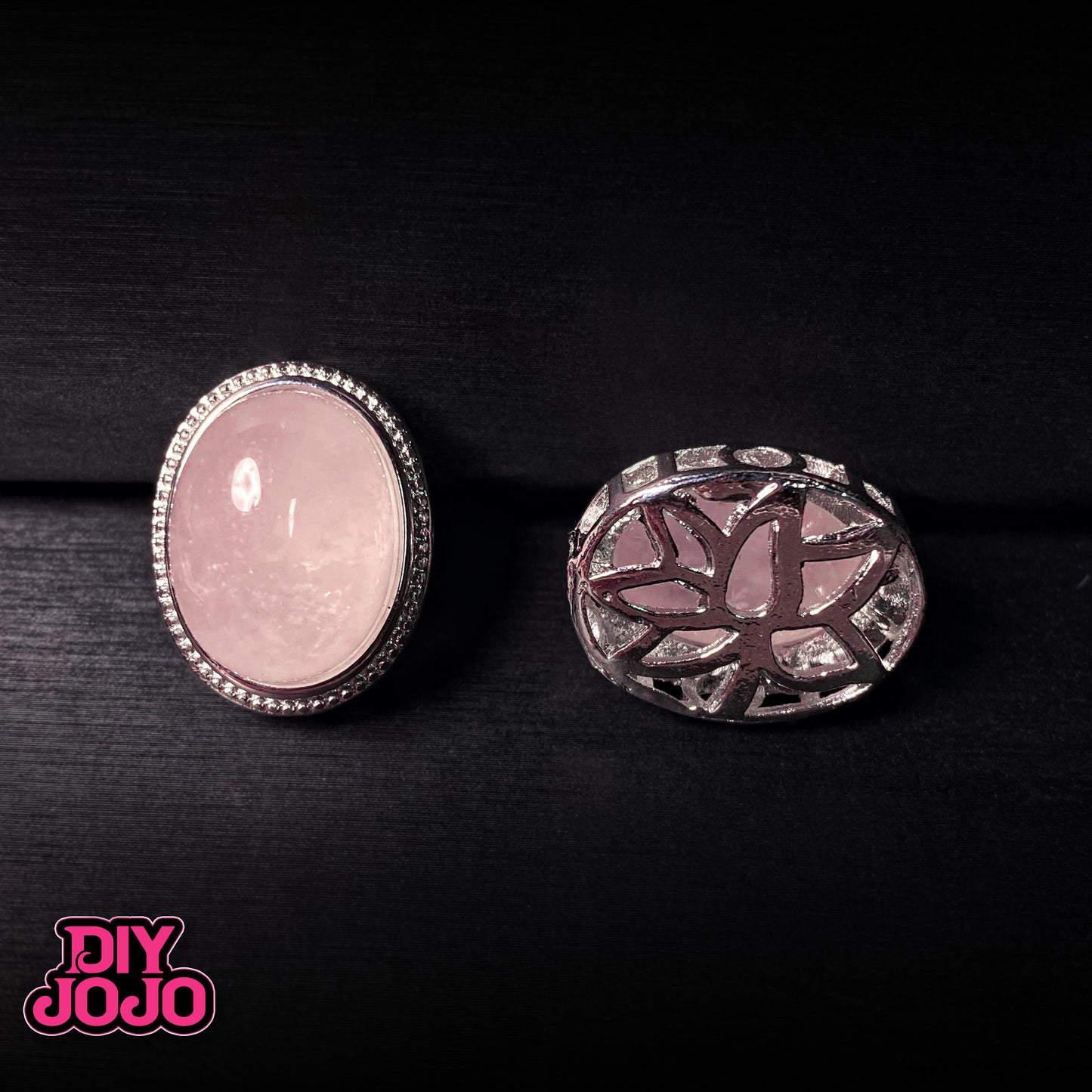 【C1939】恋の風（ローズクォーツ）- DIY JOJO厳選　高品質天然クリスタル（14.5ｍｍ）